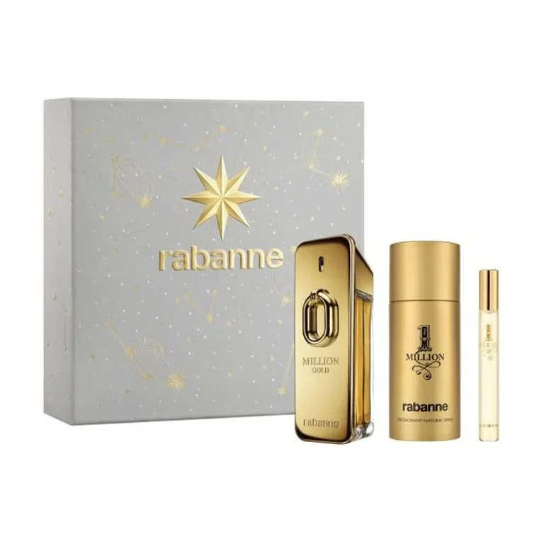 Rabanne Million Gold Eau de Parfum Intense Spray 100ml Set of 3 Pieces