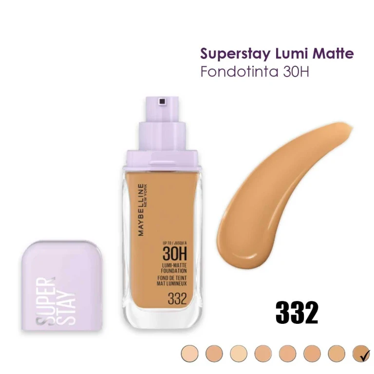 superstay lumi matte 30 hours liquid foundation number 332