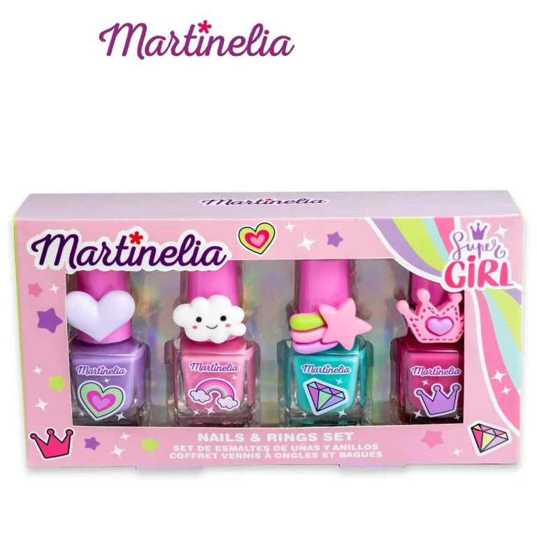 Supergirl 4 Nail Polishes 5 ml + 4 Rings