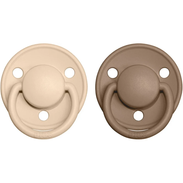 Of Lux Natural Rubber Size 2: 6+ months pacifier Vanilla / Dark Oak 2 pcs