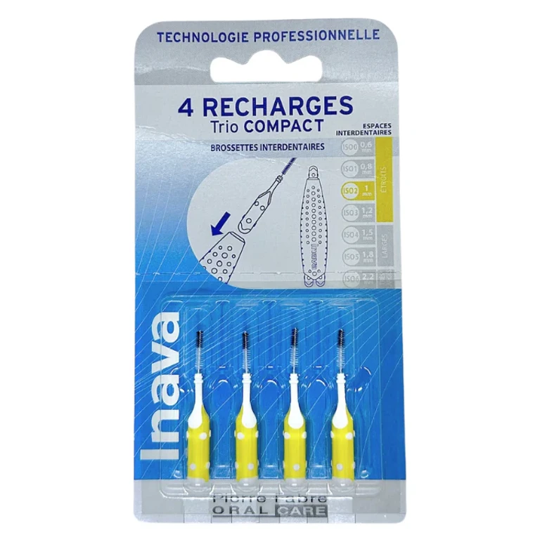 Trio Compact - Interdental Brushes ISO 2 1mm Narrow - 4 Yellow Refills