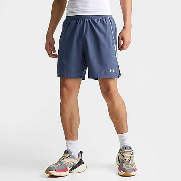 Men's Launch Lined 7" Shorts in Downpour Grey Size: Small