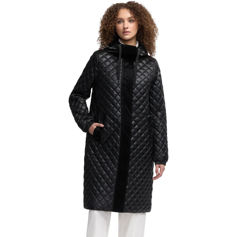 Peridot Diamond Quilted Longline Shacket - Women's