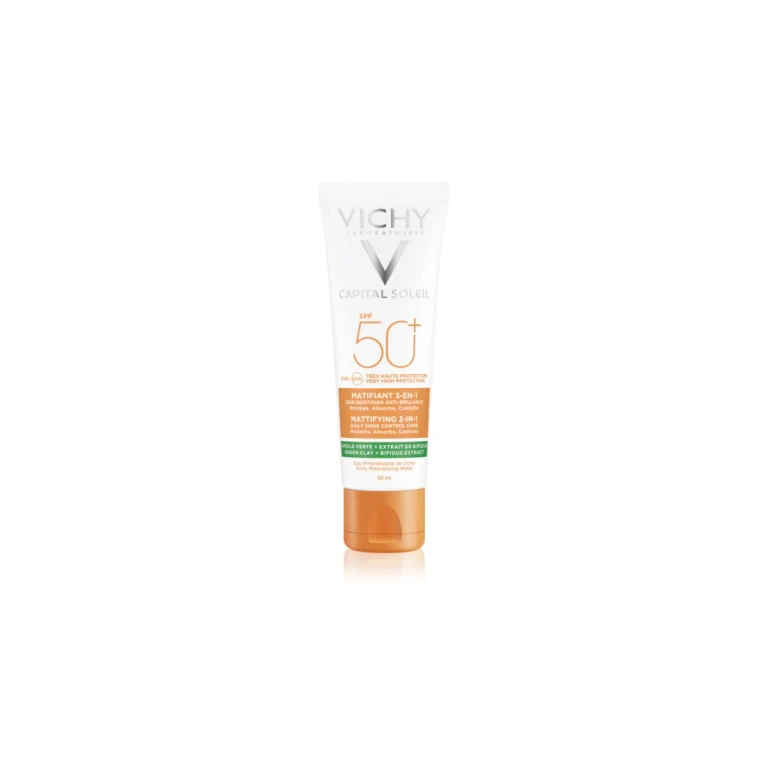 Capital Soleil 3 in 1 Mattifying Face Sun Cream Green Clay Spf50+ 50ml