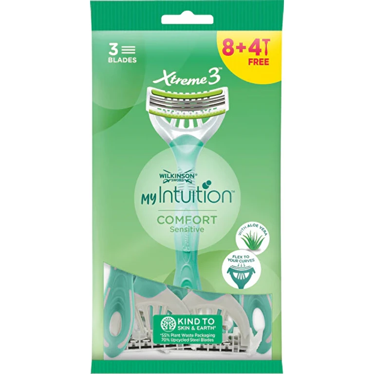 My Intuition Comfort Sensitiv e 8 + 4 disposable razor for women