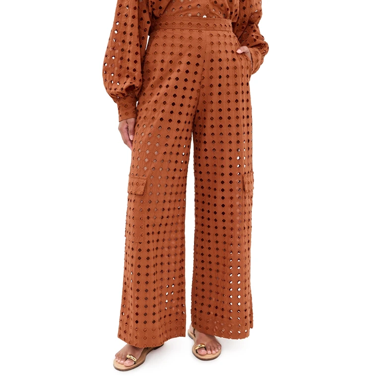Brown Castanha Eyelet Cargo Pants Brown Castanha 2