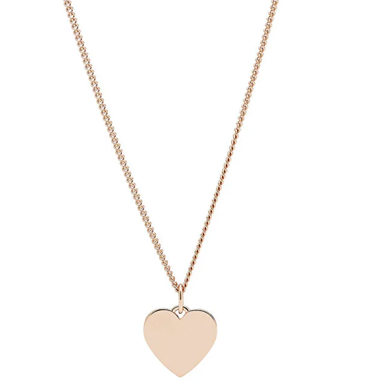 Gold Plated Necklace With Heart Jf03021791 (Chain, Pendant)