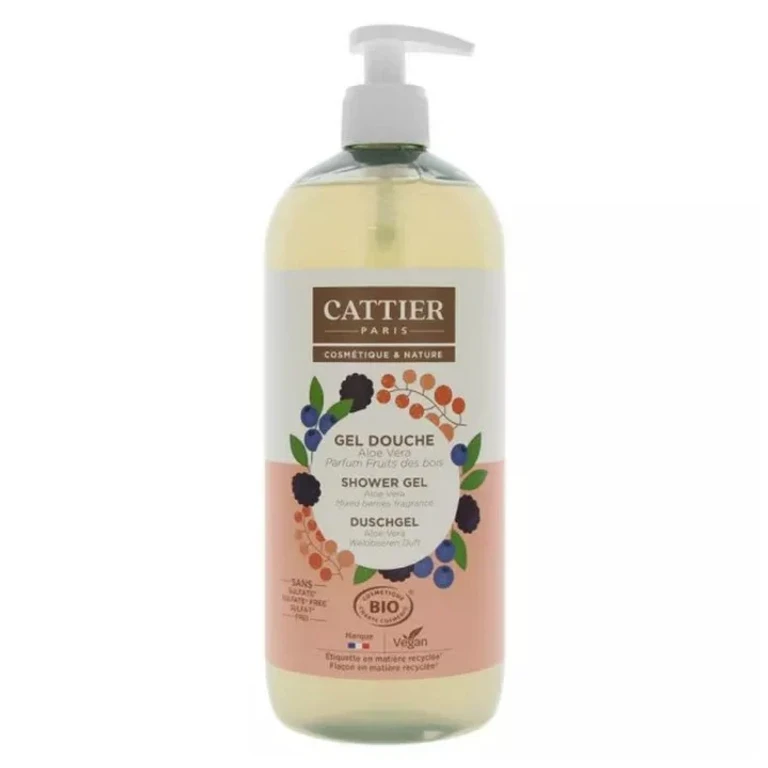 Cattier Shower gel Aloe Vera Organic berries 1L