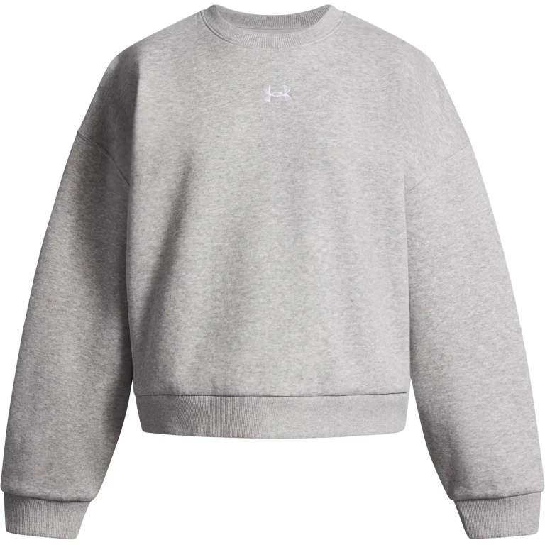 UA Rival Fleece Oversized Crewneck Sweatshirt - Girls