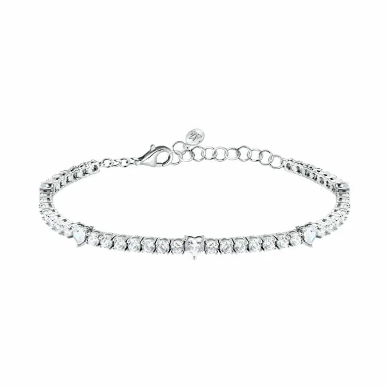 Romantic Tennis Bracelet in Recycled Silver Tesori Saiw233