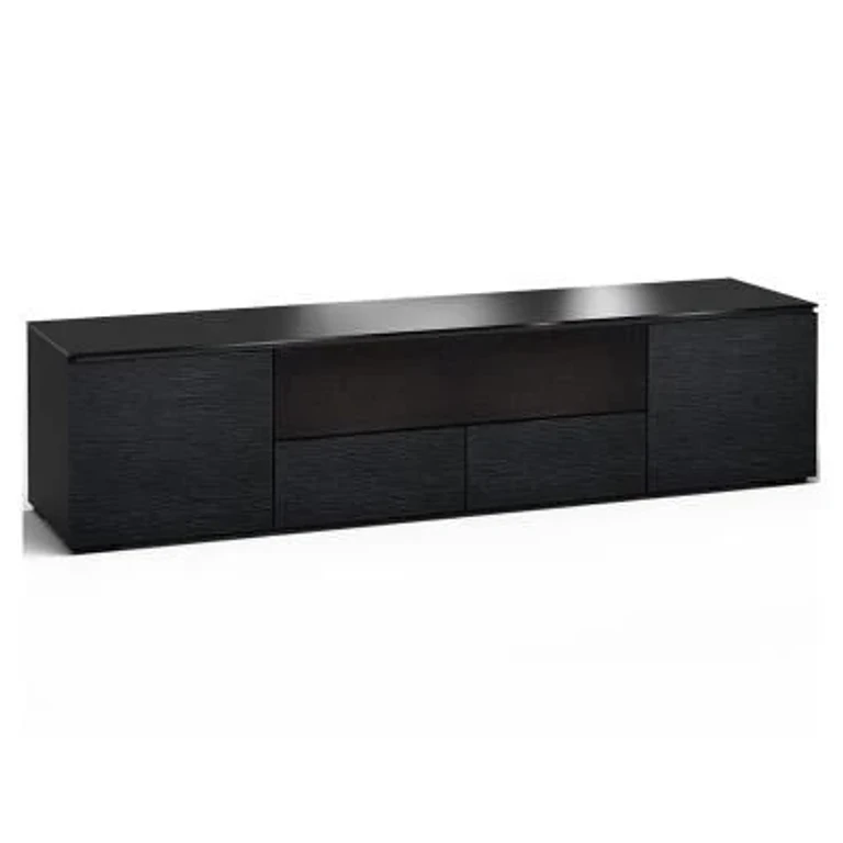Designs Chicago 245 Quad-Width A/V Cabinet With Center Speaker Opening (Black Oak)