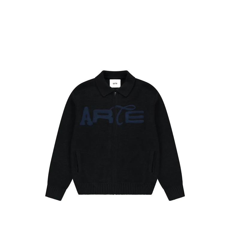 Logo-embroidered Zip-up Cardigan