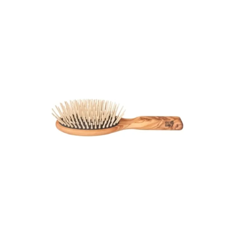 Olive Wood Brush for Long Hair with 9 Rows