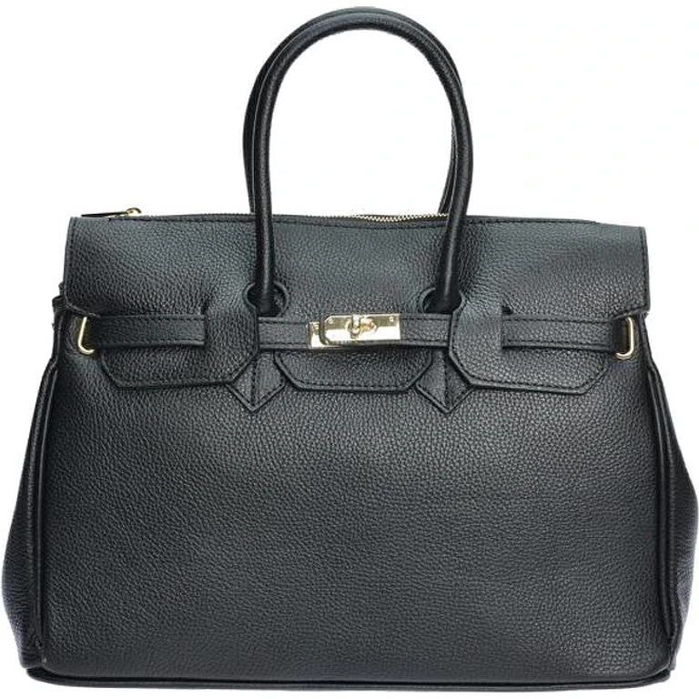 Black Leather Handbag for Women