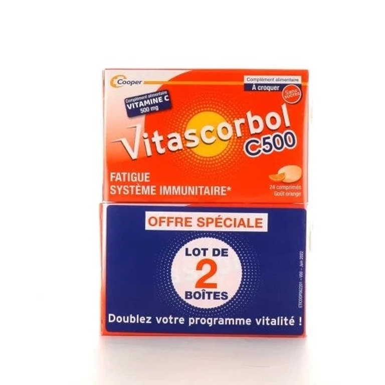 Vitamin C 500mg Orange Flavor 2x24 Chewable Tablets