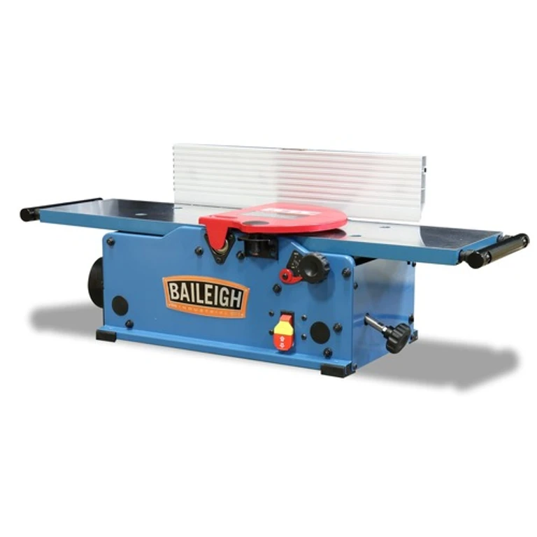 IJ-833 110V 1.3 HP 12000 RPM Spiral Cutterhead With 16 Carbide Inserts Extendable 51 in. Table Adjustable Fence 8 in. Benchtop Wood Jointer