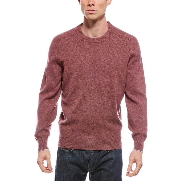 Red Crew Neck Knit Sweater