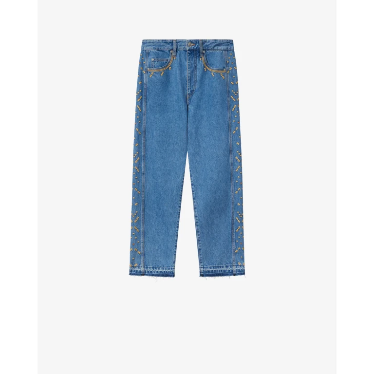 Vaqueros de denim bordado