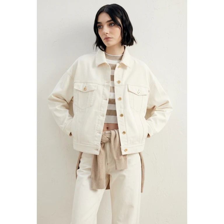 Wooff White Cotton Jacket