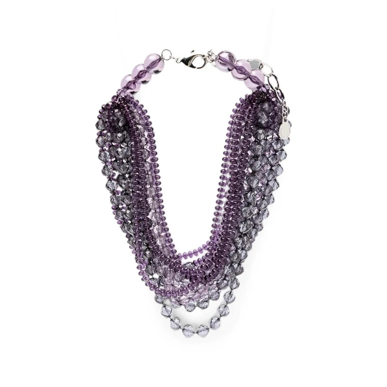 Necklace With Purple Beads