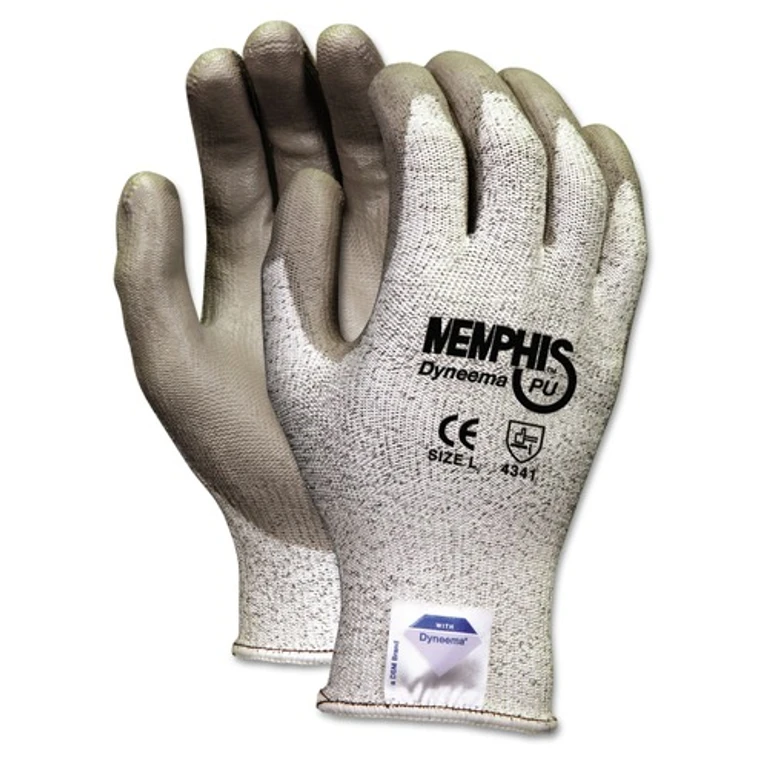 9672M Memphis Dyneema Polyurethane Gloves - Medium, White/Gray (1-Pair)