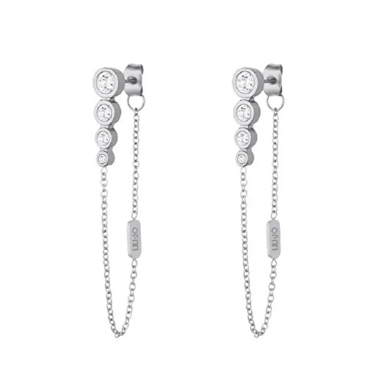 Liu Jo Stainless Steel Earrings With Hanging Chains Lj2994