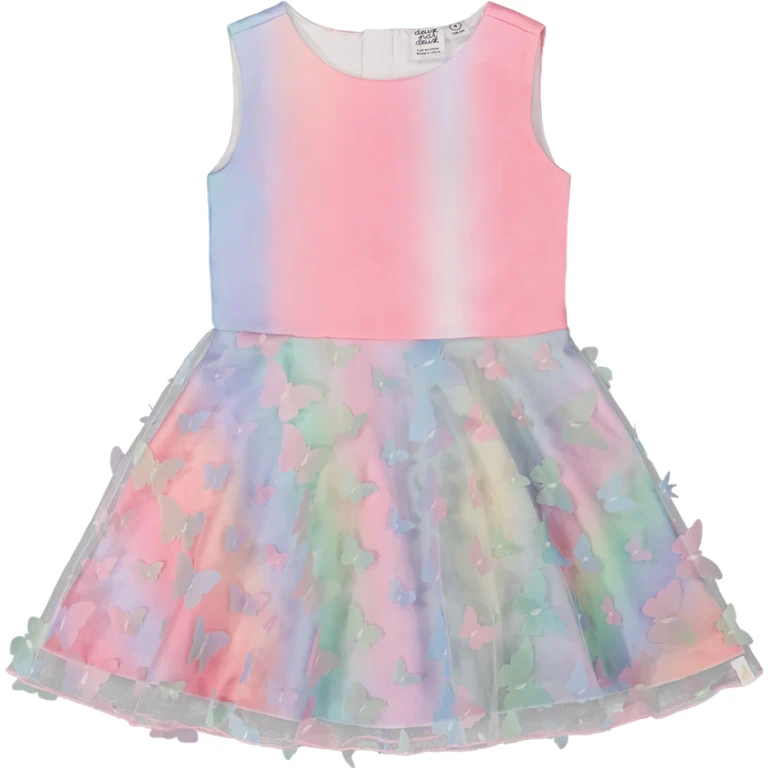 Milano Dress with Printed Mesh Skirt - Big Girl