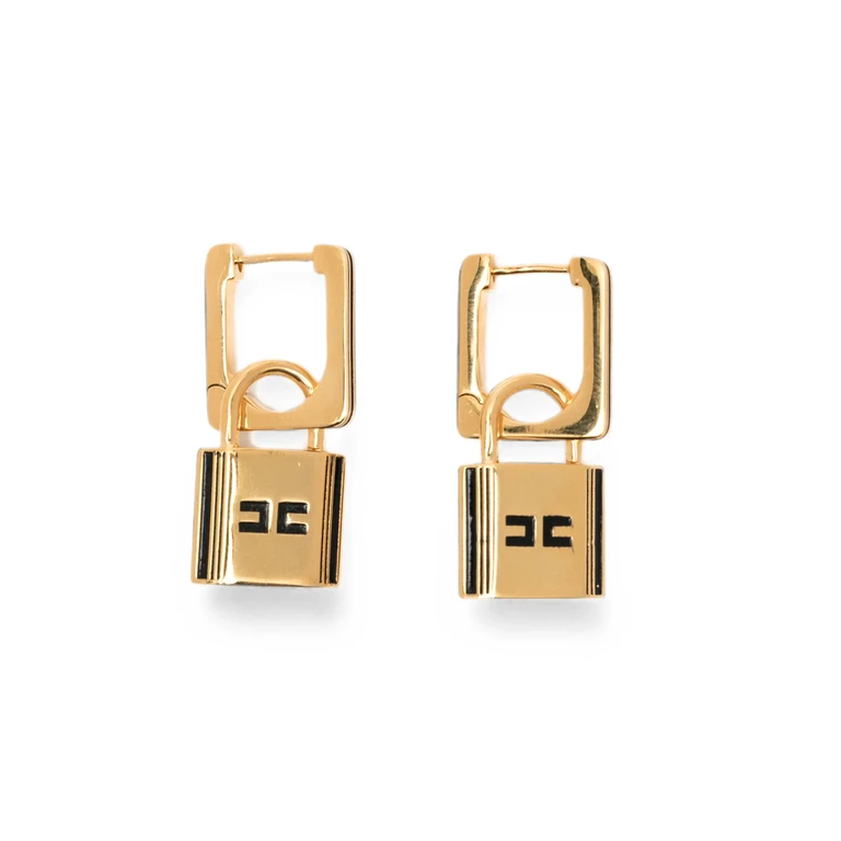 Padlock-detail Drop Earrings