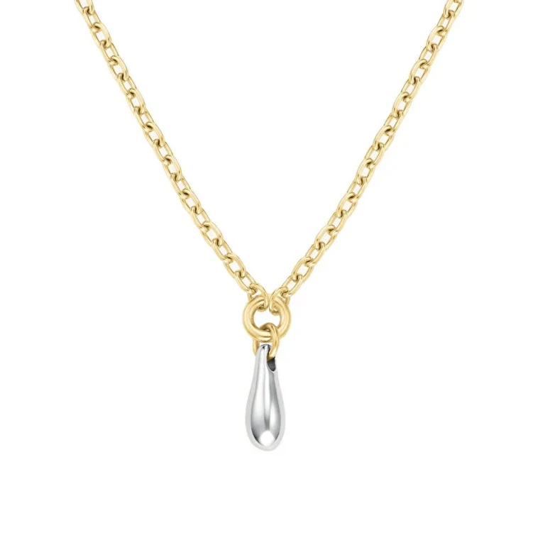 Elegante Women's Two-Tone Necklace Dome Jnddd-J1220