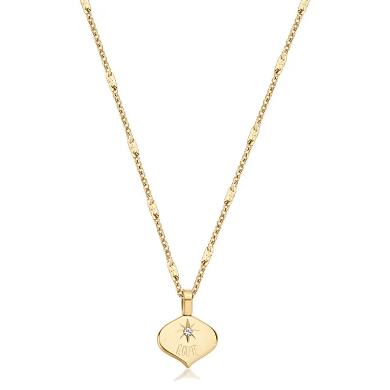 Gold Plated Necklace Life Essential Bnl046