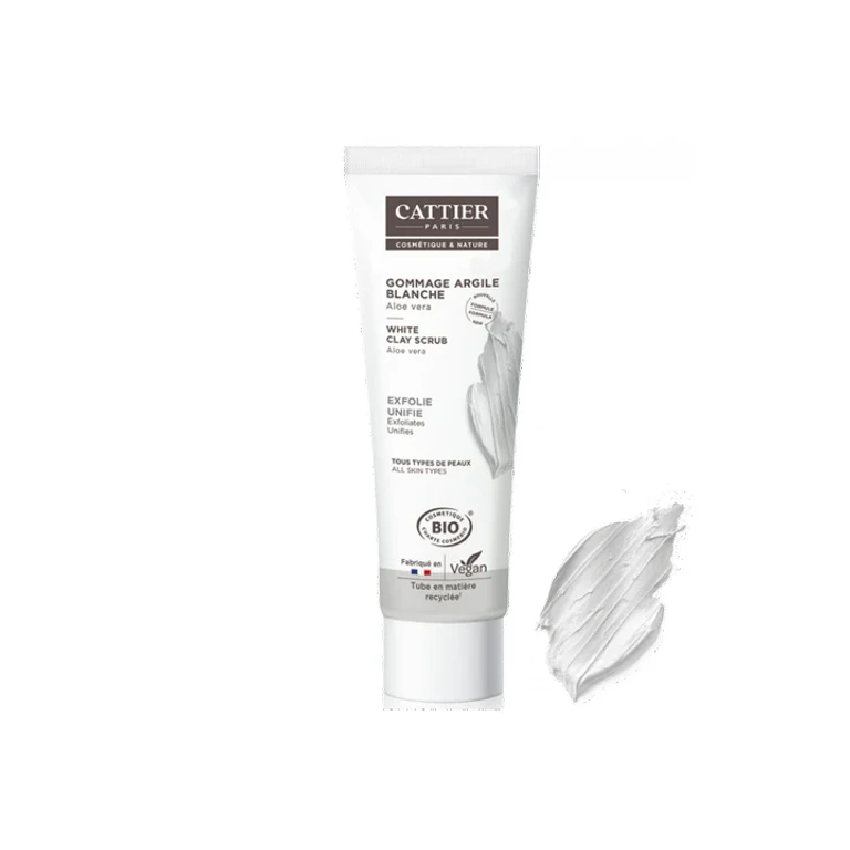 Cattier White Clay Scrub Aloe Vera All Skin Types ORGANIC 100ML