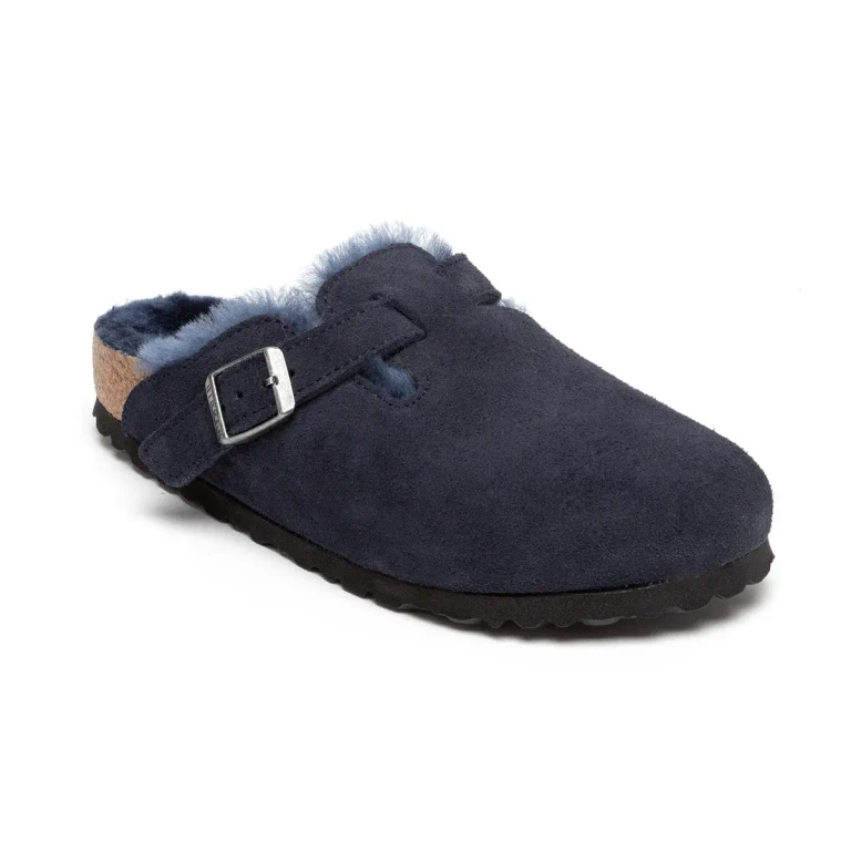 Boston Shearling Suede Leather Midnight Clogs
