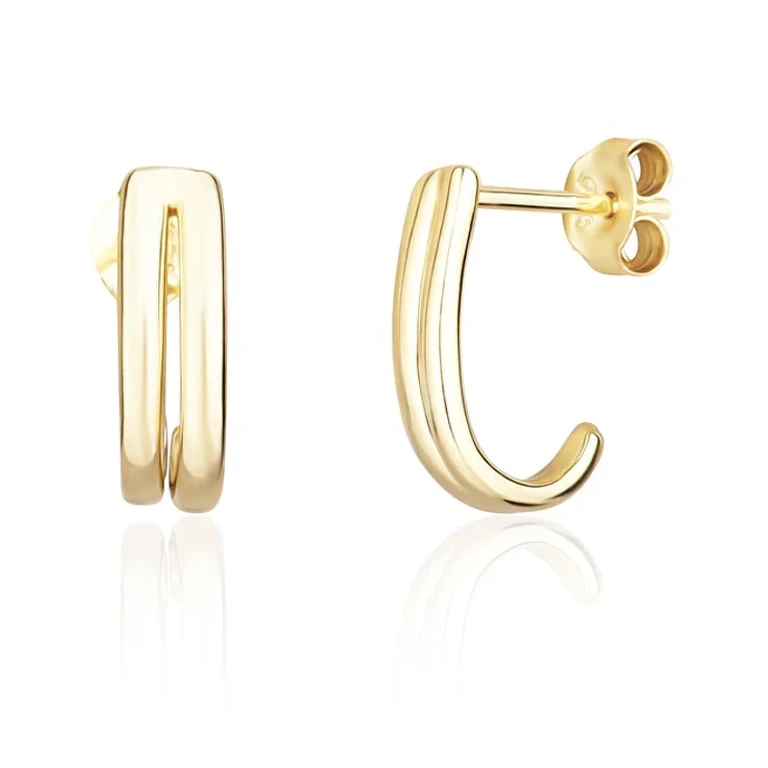 Decent Gold-Plated Earrings Svle1625X61Go00