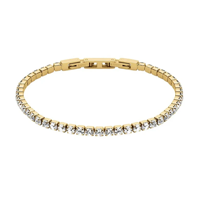 Gold-Plated Bracelet Matched With Tennis Crystals Jbtwg-J1035