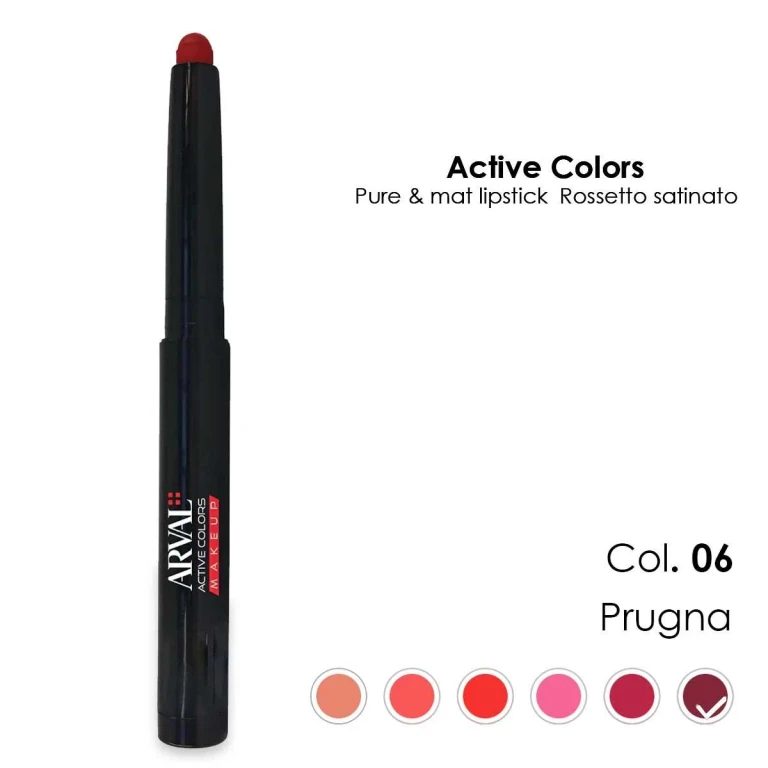 Pure & mat lipstick n. 06 - plum satin lipstick - pencil