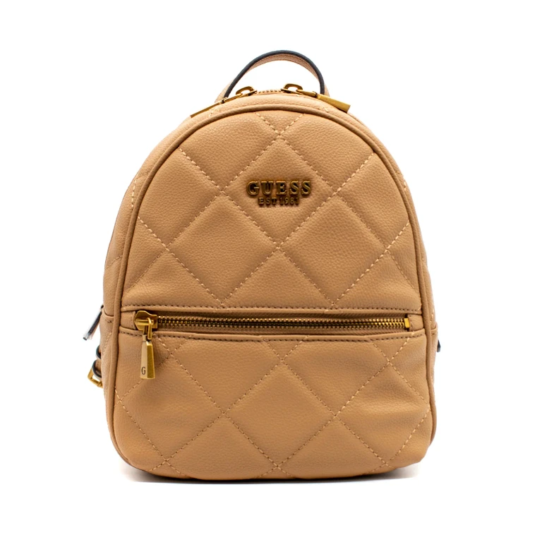 , Abey, Synthetic Leather, Fabric Backpack, Beige, HWQB8558320, Women