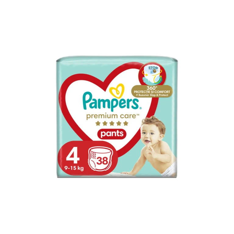 Premium Care Pants Maxi Size 4 Disposable Pull-Up Nappies 9-15 kg 38 Pieces