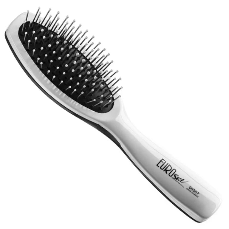 Rubber accordion brush Eurostil, two-tone, anti-static, small, 1 pc.