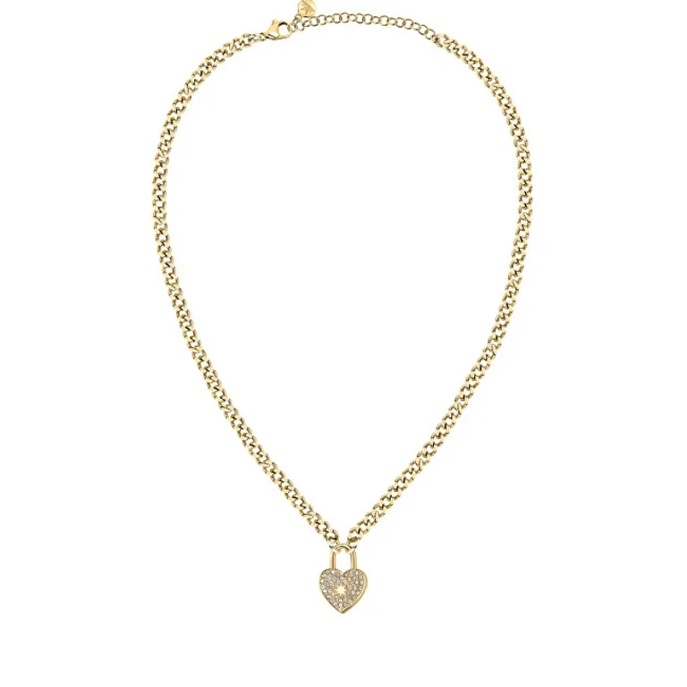 Romantic Necklace Gold Plated With Crystals Embrace Sabg25