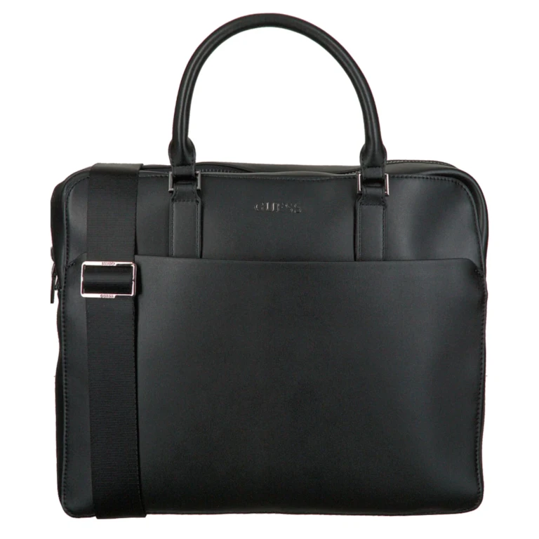 , Scala, Eco-friendly Leather, Fabric Briefcase, Computer, Black, 36 x 29 x 9 cm, Men's