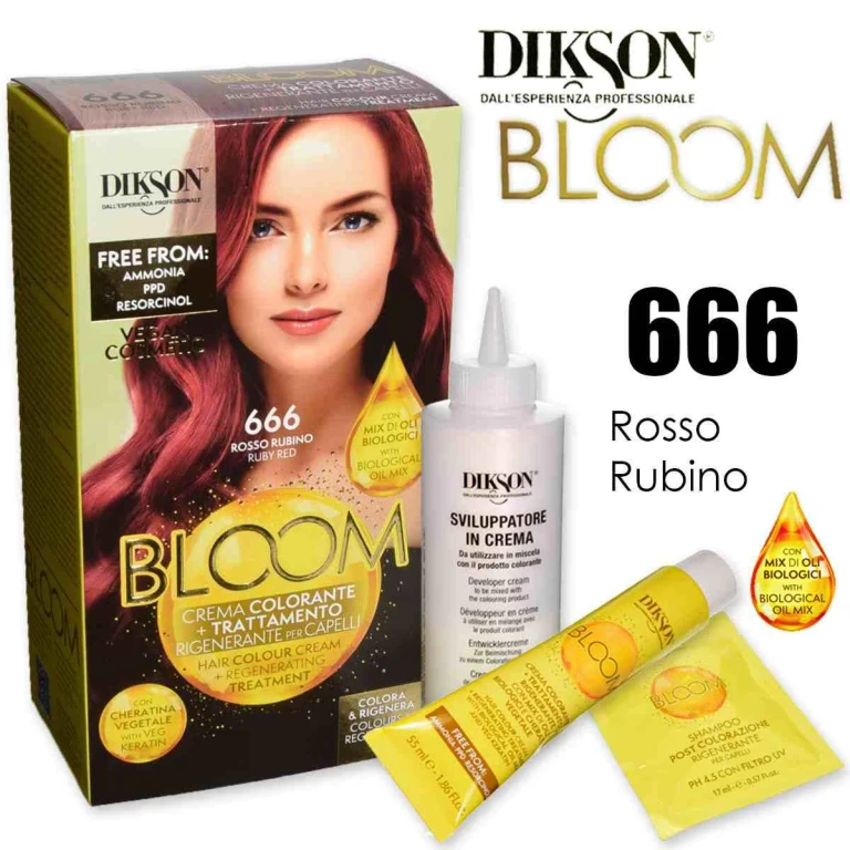 Bloom Crema Colorante con Cheratina 666 Rosso Rubino