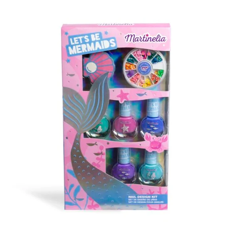Let's be Mermaid Design Kit Kids Nail Set 3+ 5pcs Nail Polish + Nail File + Nail Decorations