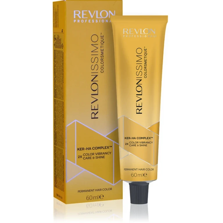 Professional Revlonissimo Colorsmetique Golden Shades permanent hair dye for warm blonde shades 6.31 60 ml