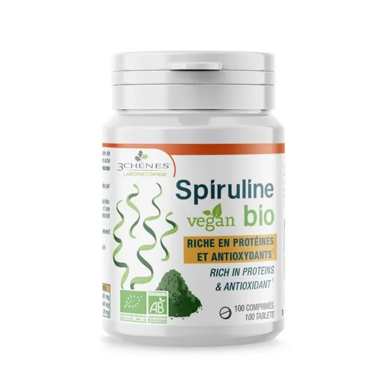 Organic Spirulina Vegan 100 tablets expiring March 2027