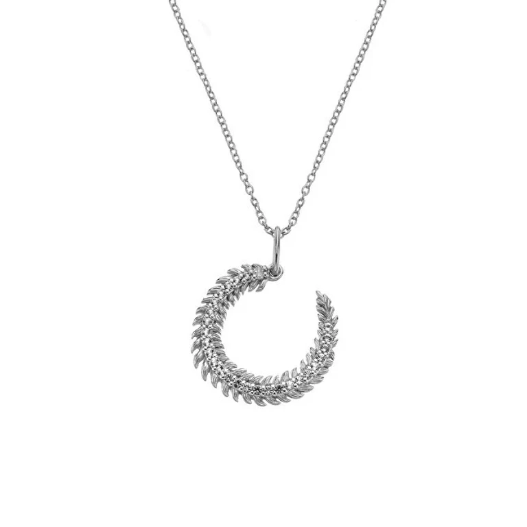Silver Necklace With Diamonds And Topazes Selene Dp1093