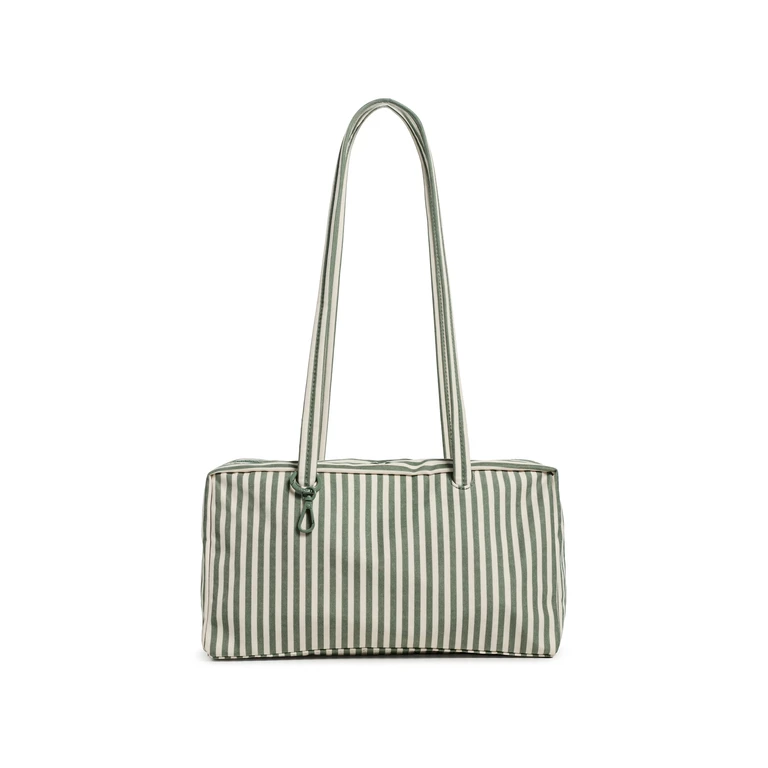 Nylon Bowler Bag Sage Stripe One Size