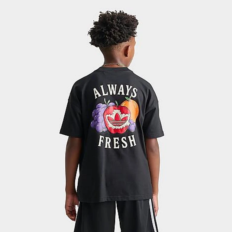 adidas Big Kids Originals Fruit T-Shirt in Black Size: XS