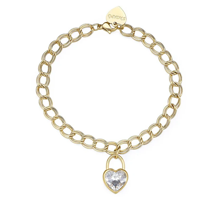 My Love Syl28 Gold-Plated Heart-Shaped Distinctive Bracelet