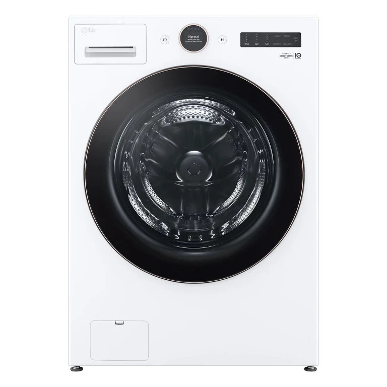 5.0 cu. ft. Ultra Large Capacity Front Load Washer with TurboWash360, TurboSteam and Wi-Fi Connectivity, White:- White