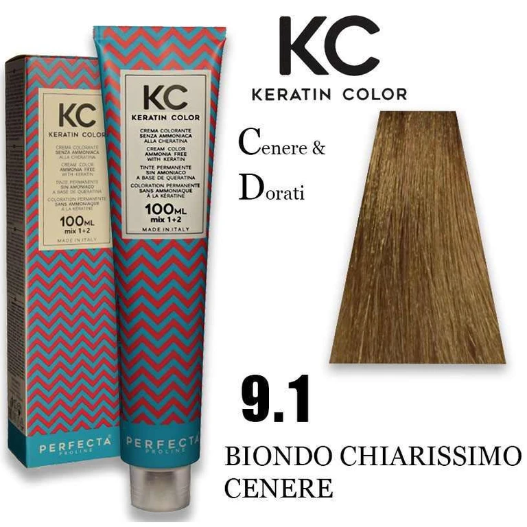 Keratin Coloring Cream Kc 100 Ml 9.1